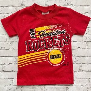 Vintage 90s NBA Houston Rockets Kids Red Tee